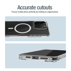 Чехол с поддержкой магнитной зарядки MagSafe для iPhone 15 Pro Max, от Nillkin серия Nature TPU Pro Magnetic Case