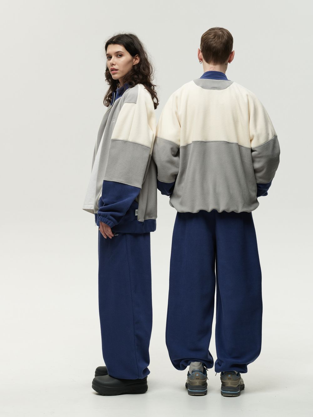 Толстовка One Two Zip-Up Grey-Navy Smoke