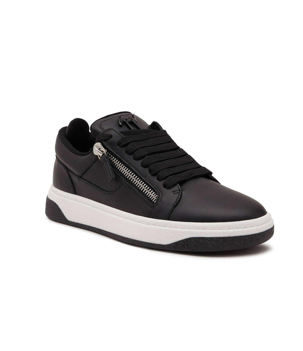 Кроссовки кожаные talogo Giuseppe Zanotti - черный(RM30035)