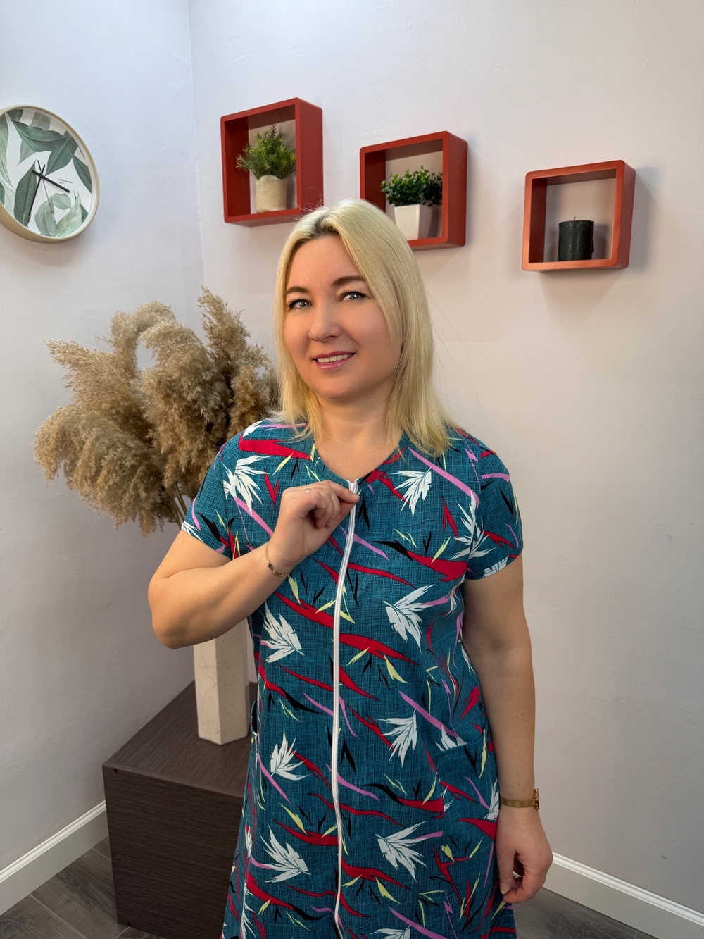 Халат женский "Молодежный К.П" молния (126)