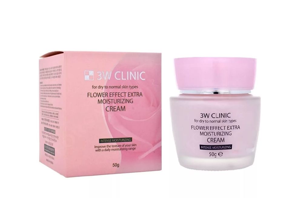 Крем для лица 3W Clinic Flower Effect Extra Moisturizing увлажняющий Cream 50 г