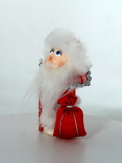 Кукла потешка Дед мороз. Игрушка фарфоровая ручной работы. Новогодний подарок