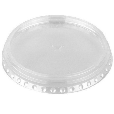 Крышка к стакану ПЭТ плоская с крест. отверст. D-95 мм (50/1000 шт.) ПолиЭР