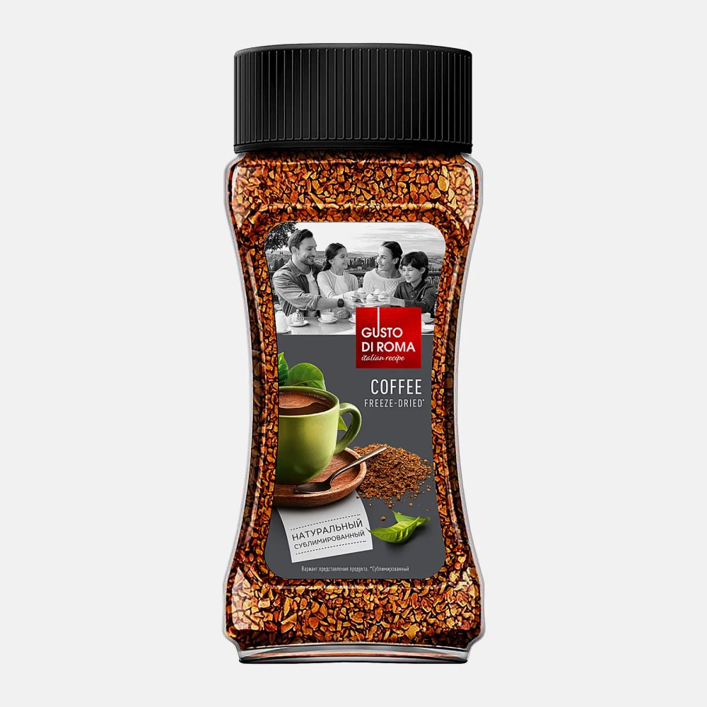 Кофе растворимый Gusto Di Roma сублимированный 95г