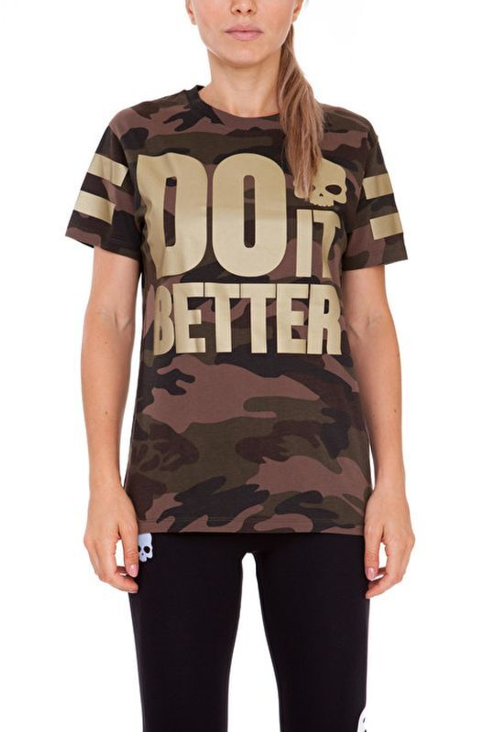 Женская футболка теннисная Hydrogen Do It Better T-Shirt Woman - camouflage