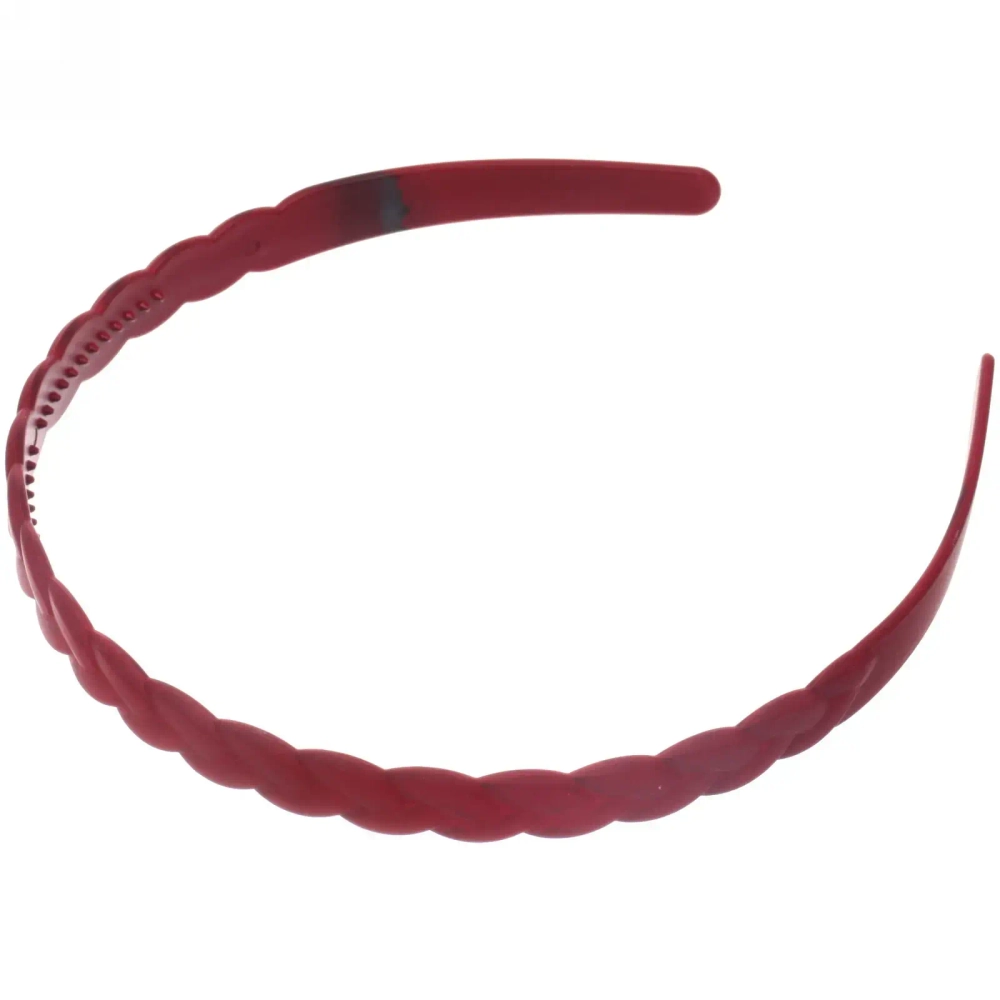 Ободок для волос пластиковый «Province - Amelia», косичка, микс 6 цветов, 1,2 см ( подвес)