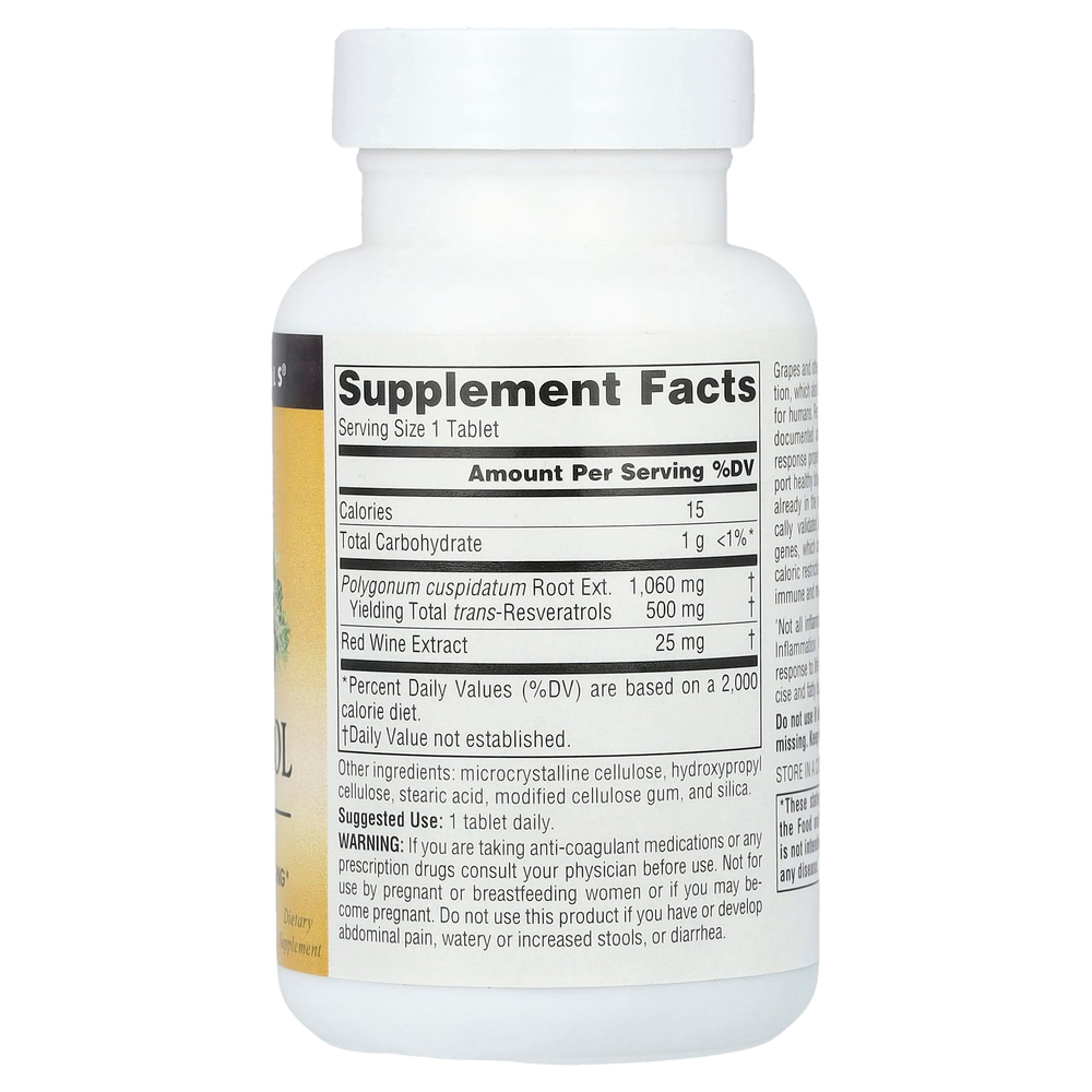 Source Naturals, Ресвератрол 500 ™, 500 мг, 30 таблеток