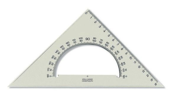 Угольник-транспортир 45/177/180, 745640
