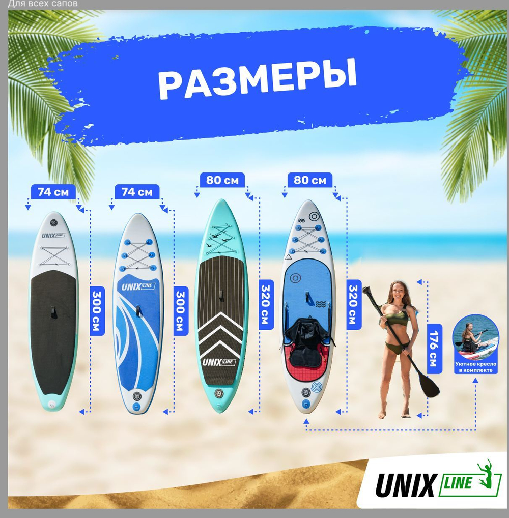 SUP-борд UNIX Line Big Wave (300 cm)