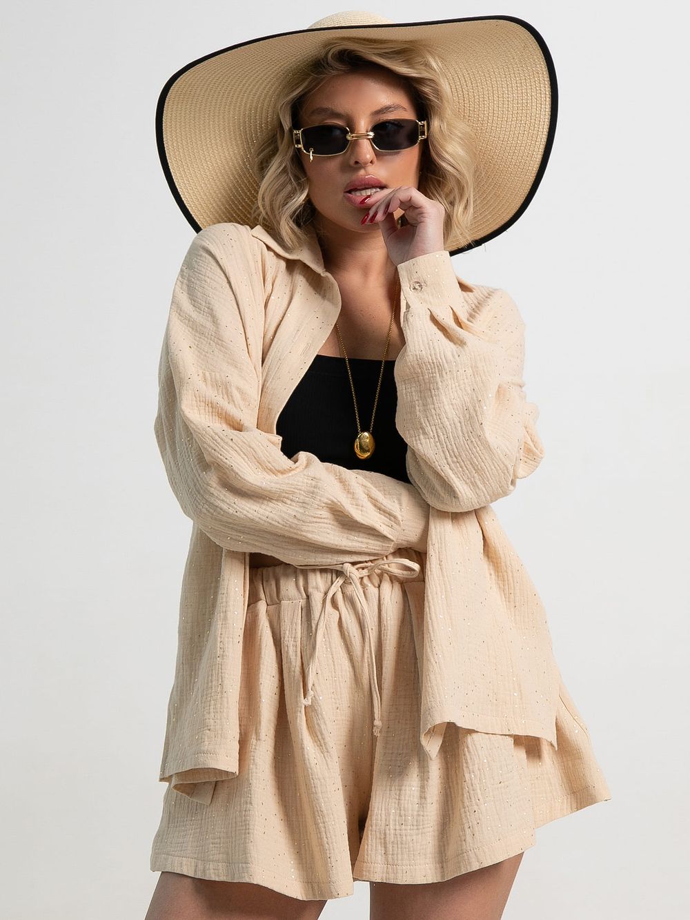 Костюм хлопковый Илария (бежевый) К15344-1М LT Collection