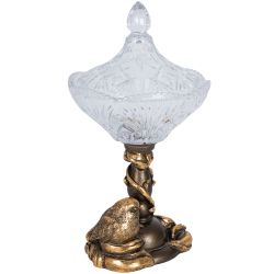 Сахарница стеклянная с крышкой Зарничка Свитти Бронза