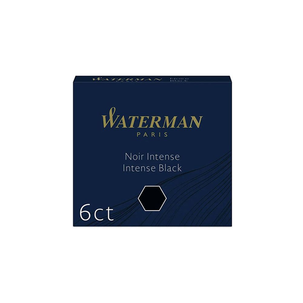 Мини картриджи Waterman черные (S0110940)