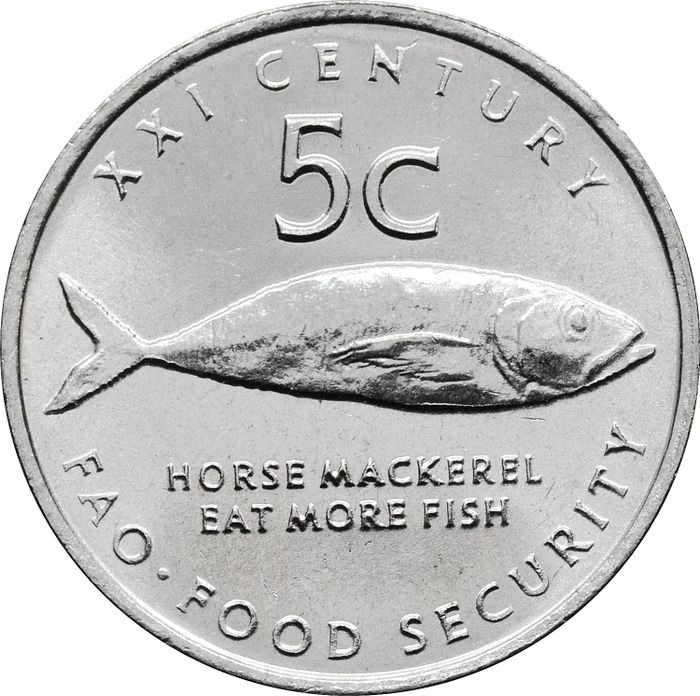 5 центов 2000 Намибия ФАО. Капская ставрида