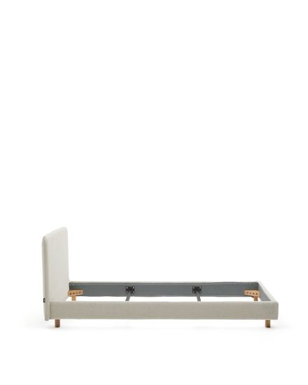 Кровать Valma из жемчужного шенилла со съемным чехлом для матраса 90 x 200 см