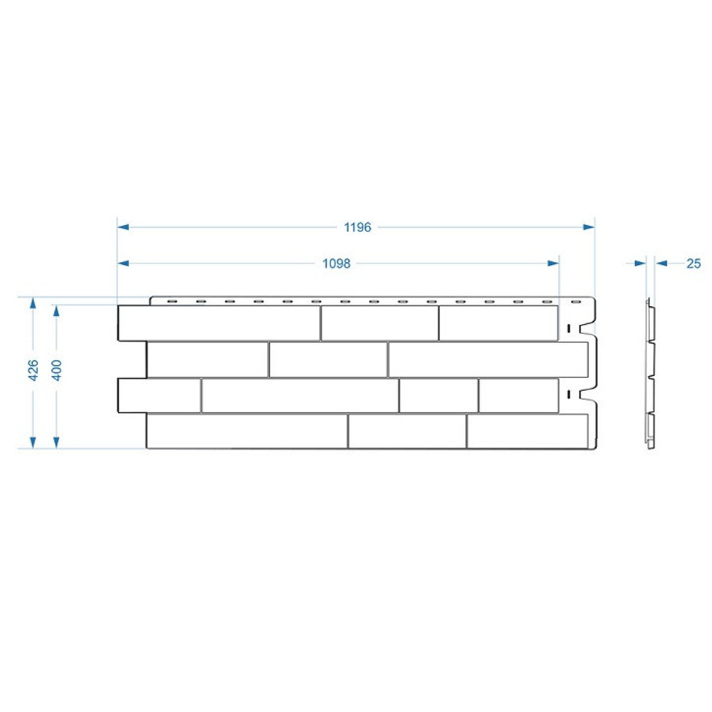 Панель фасадная Docke Stein Базальт 1098х400 мм