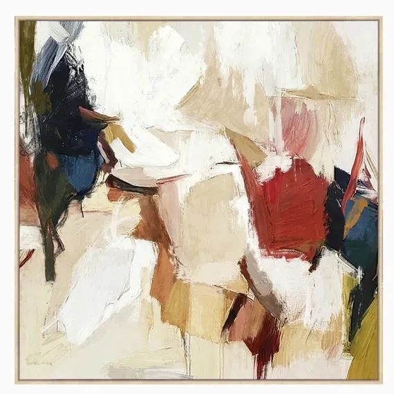 Постер Verda 120х120 см, бежевый, красный