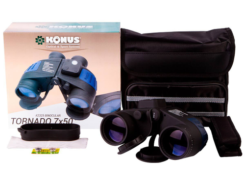 Бинокль Konus TORNADO 7x50 плавающий с компасом и дальномерной сеткой