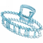 Заколка-краб для волос на блистере «Cruella- Овал», микс 6 цветов, 9,5 см