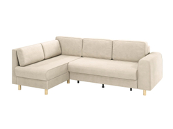 Диван-кровать угловой Шелдон / букле Лайк кремовый 100