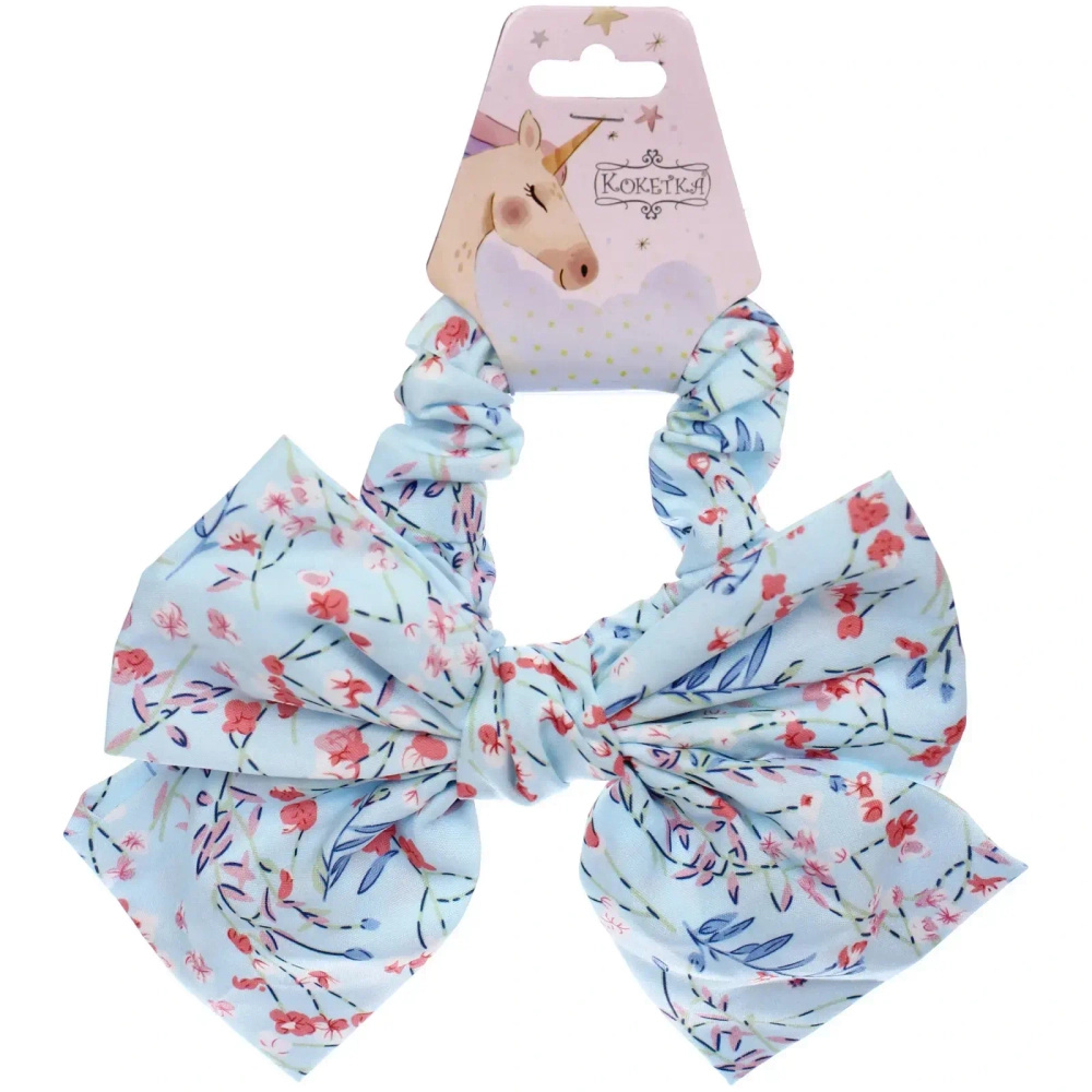 Резинка для волос «ПЕРСЕЯ», васельки, микс 6 цветов, d-8,5см (подвес Кокетка Единорог)