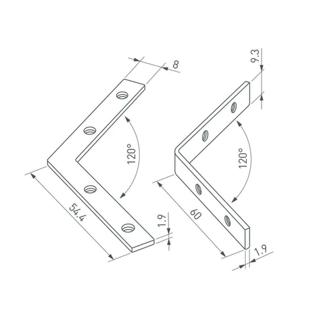 Соединитель профиля LINE-6070-L120 Set (Arlight, Металл) 056822