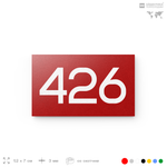 Номер на дверь 426, табличка на дверь для офиса, квартиры, кабинета, аудитории, склада, красная 120х70 мм, Айдентика Технолоджи