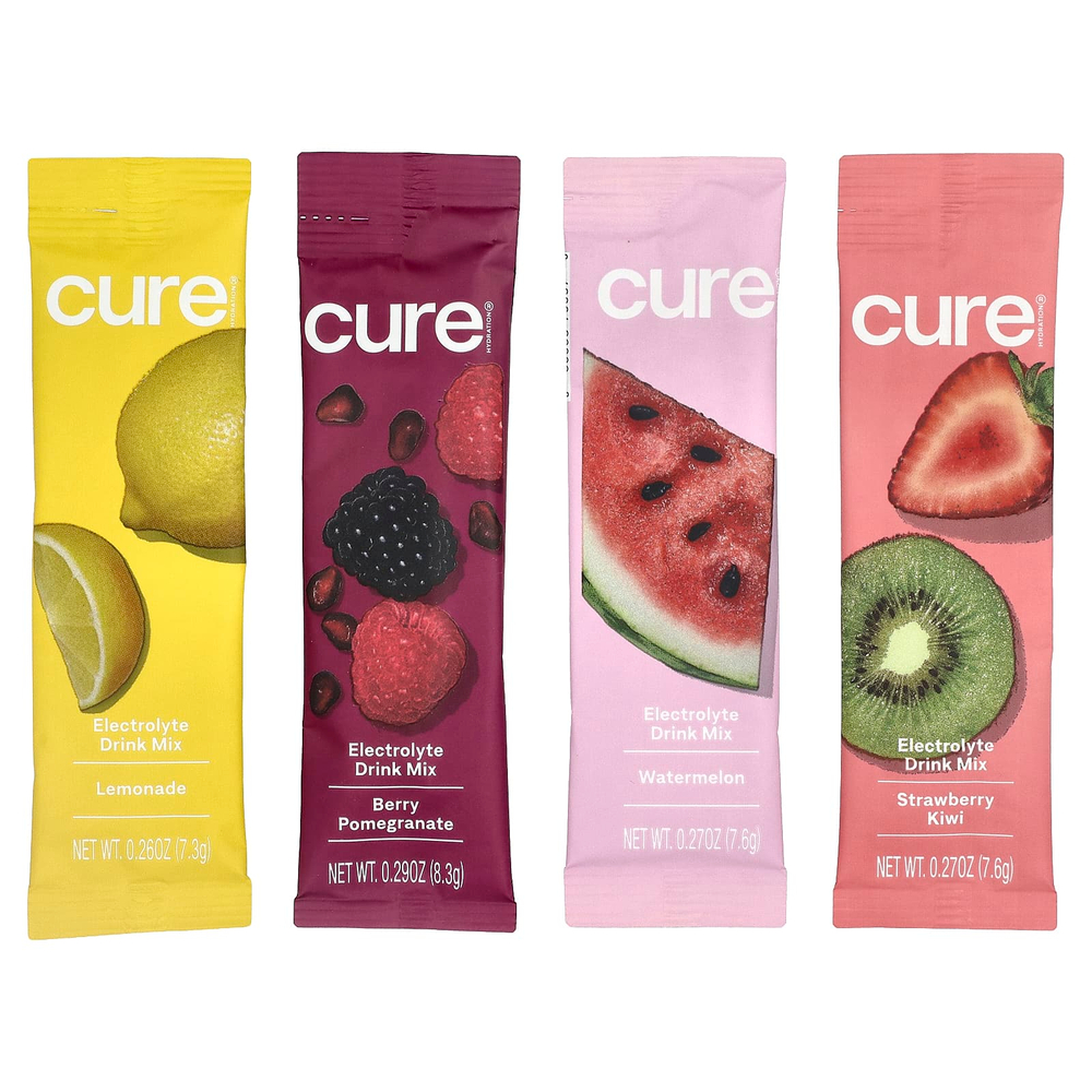 Cure Hydration, смесь для приготовления электролитического напитка, классический ассорти вкусов, 28 пакетиков, 216 г (7,6 унции)