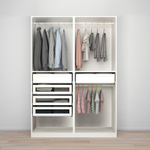 Гардероб PAX IKEA (комбинация) с 5 ящиками 150x58x201 см (белый) 150*58*201 см, Белый   Фиеста