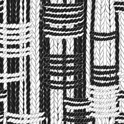 вязаное полотно,  распущенные нити,