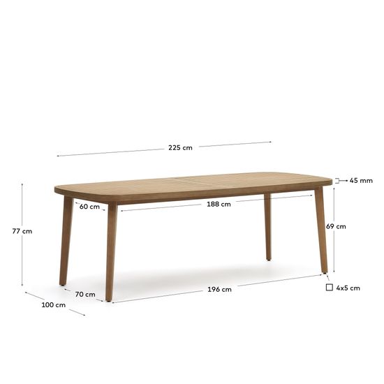 Maset Стол уличный из массива эвкалипта 220 x 100 см