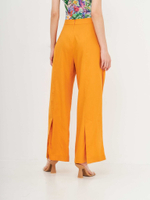 Женские брюки на запах оранжевые