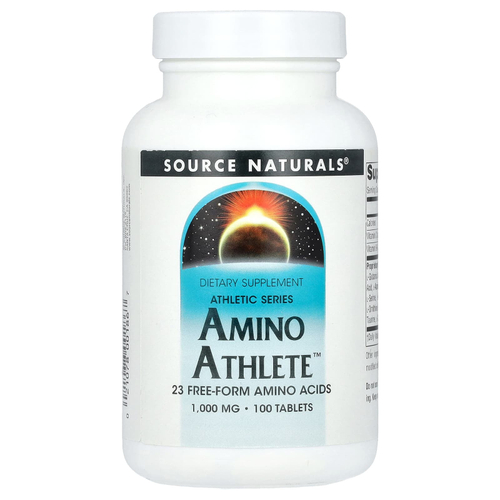 Source Naturals, Athletic Series, Amino Athlete, комплекс аминокислот, 1000 мг, 100 таблеток