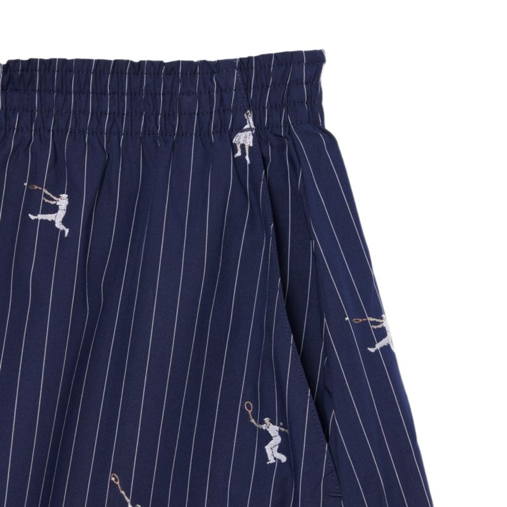Женские теннисные шорты Lacoste Cotton Poplin Boxer - navy blue/white