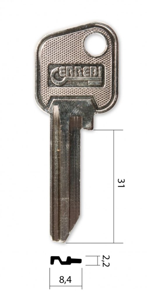 Заготовка английского ключа 10570 MOG-1D | COL1D | CLL1 | SZ1 (имп.)