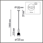 8066/1A LN Светильник G9 1*20Вт 220В IP20 MODERNI