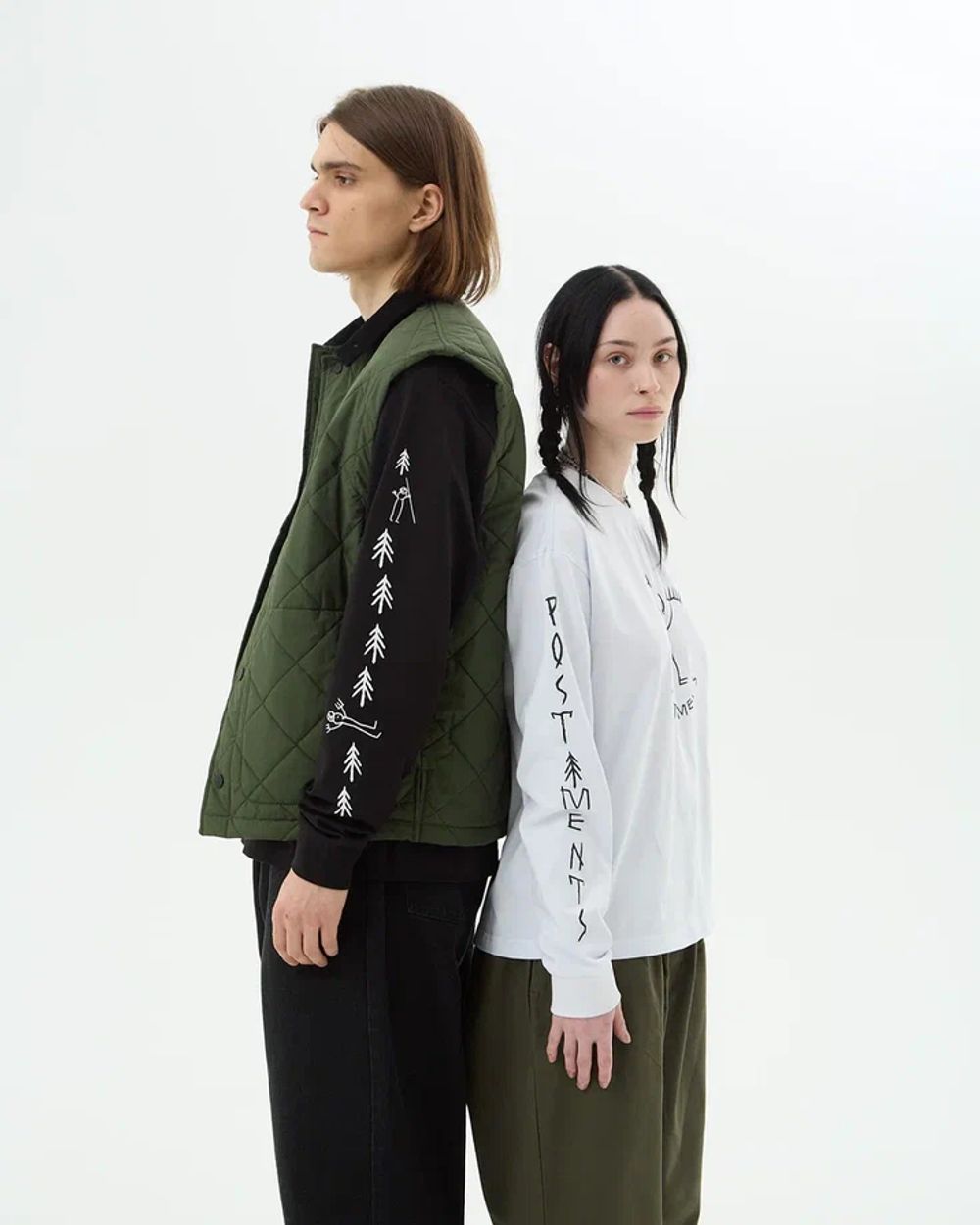 Лонгслив Postaments Beresta белый