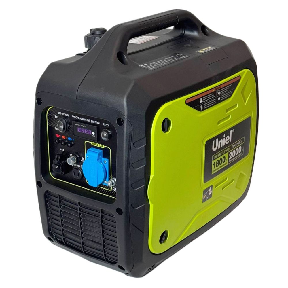 URS-P2200i Генератор бензиновый инверторный. Однофазный. Максимальная мощность 2Квт. Ручной стартер. TM Uniel