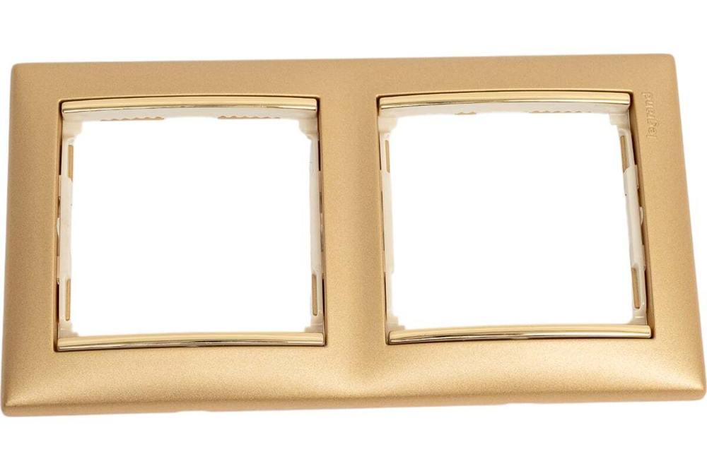Рамка 2 поста матовое золото Valena Classic LEGRAND