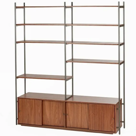 Стеллаж Vallery, 180х160 см, шпон ореха