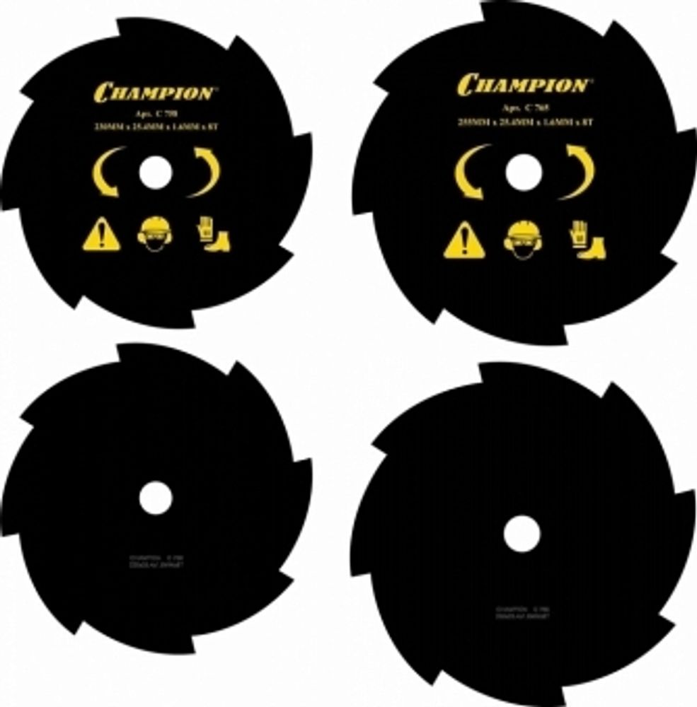 Нож Champion C5108 для триммера 2/230/25,4  для жесткой травы