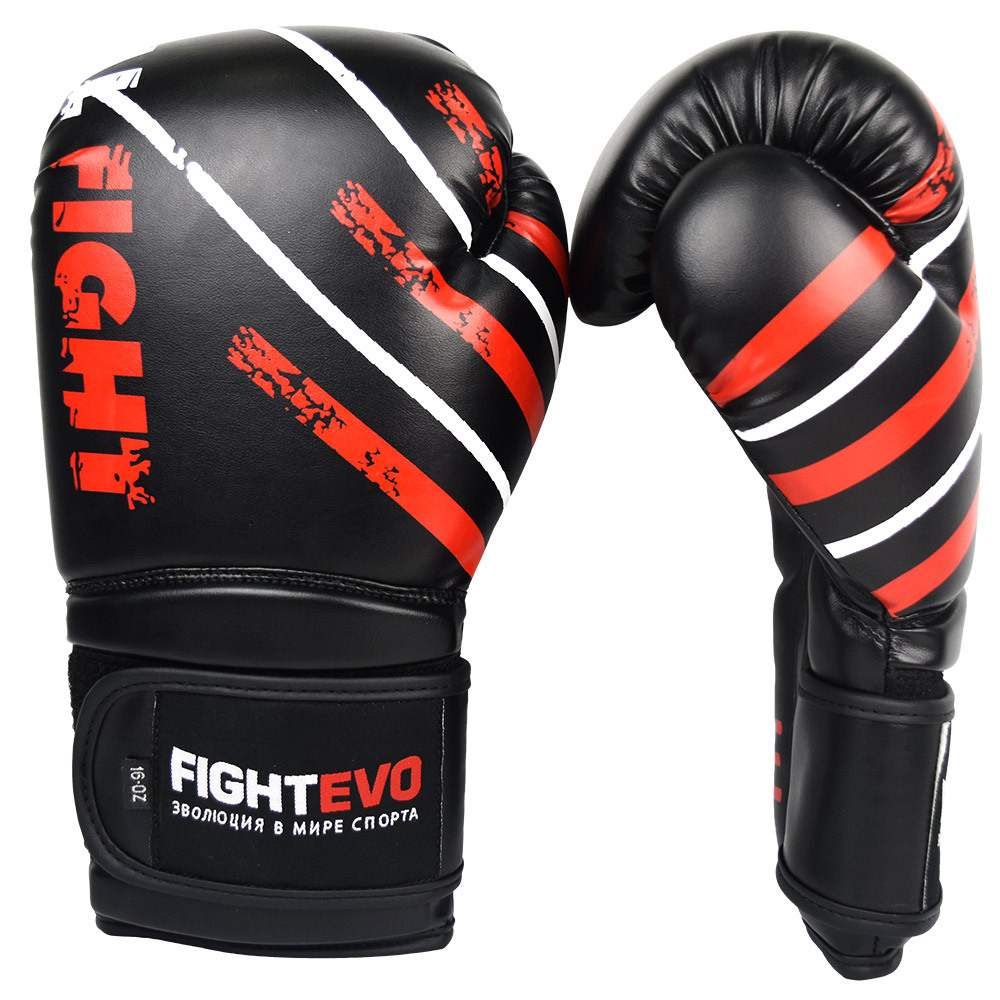 Боксерские перчатки FightEvo - Black/Red