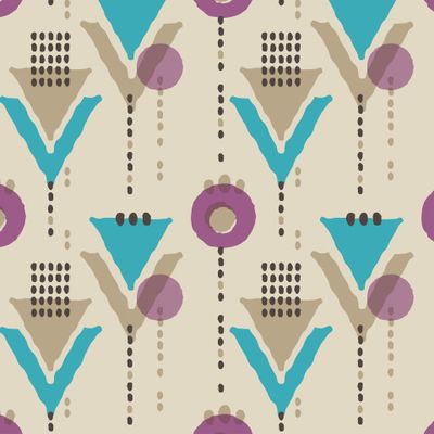 Каллы голубые стилизованные на бежевом