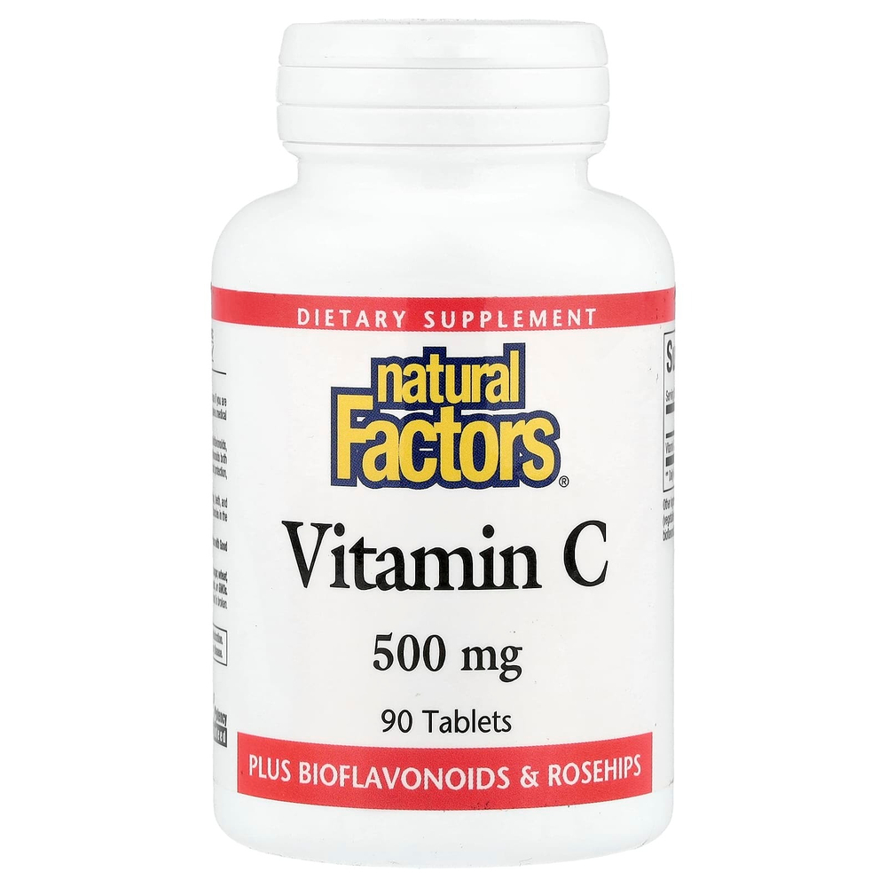 Natural Factors, витамин C, 500 мг, 90 таблеток