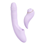Интерактивный вибратор-кролик 19,6 см со съемным клиторальным пульсатором Svakom Duoglow App-Controlled Silicone Dual Vibrator SL278H