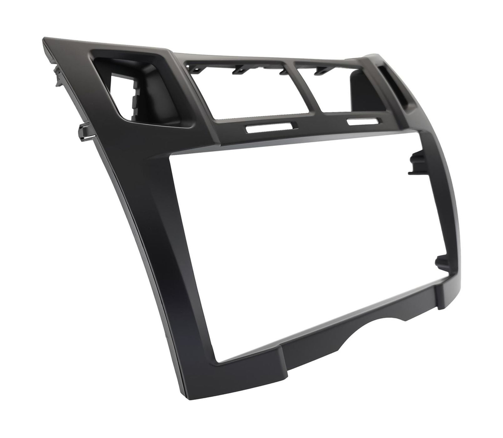 Комплект рамки с разъёмами 9" Toyota Yaris/Vitz P90 2005-2010 черная Тип 2 с боковинами - Car-Smart 9647F2B