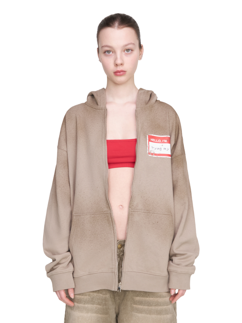 Худи Ovum Zip Flat white