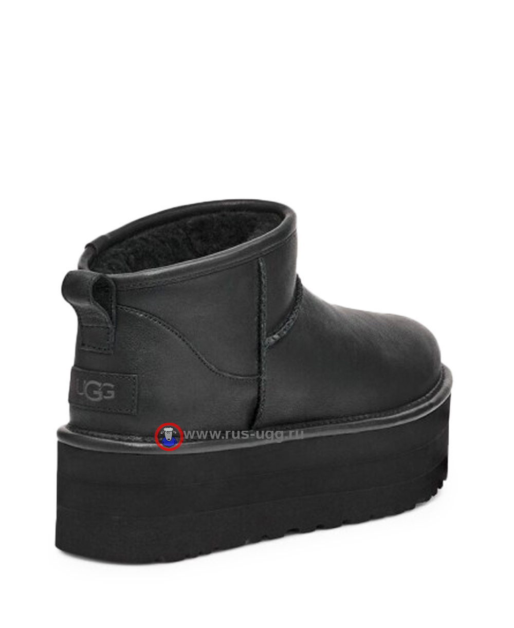 ULTRA MINI PLATFORM LEATHER Black