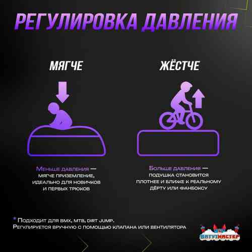 Надувная подушка «AirSide» для байк-трюков и прыжков, 9×4×1,5 м