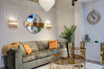 Консоль Garda Decor прозрачное стекло, золото 80*30*78 см