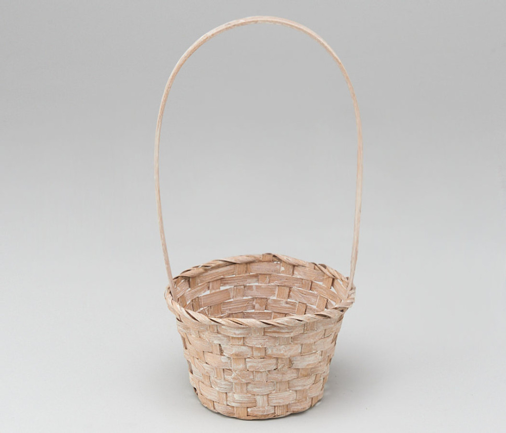 Корзина 13х9х28см Бамбук с ручкой (Бежевый)